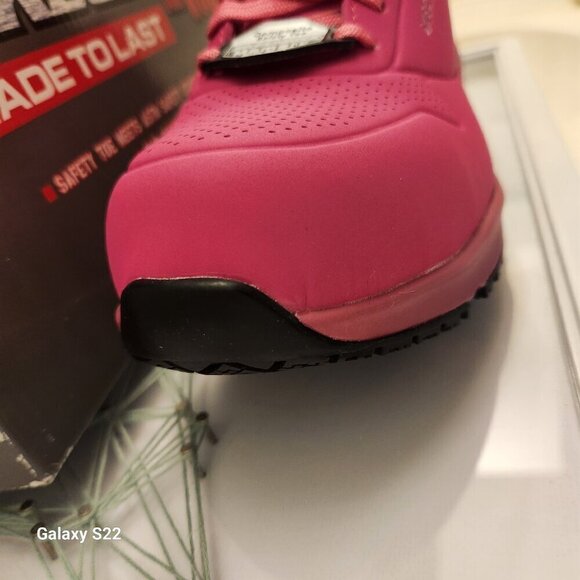 Skechers "Deloney" Pink Comp Toe Work Sneakers. NIB. Size 5.5 - Picture 4 of 14
